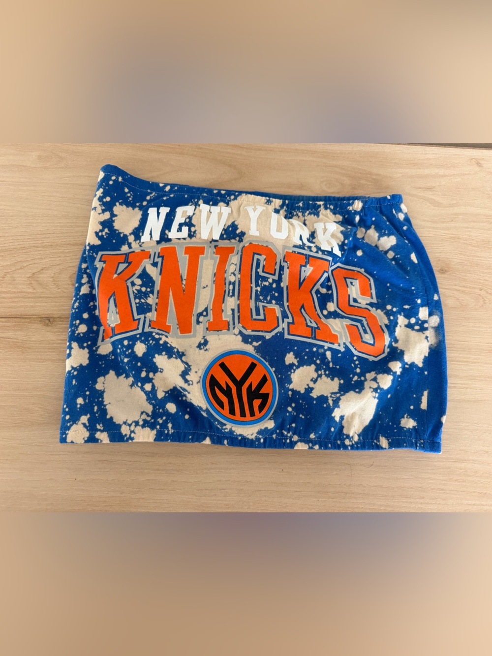 New York Knicks acid wash Tube Top